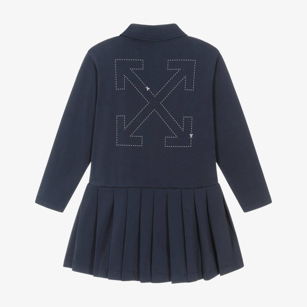 Off-White-Navy Polo Dress | Childrensalon Outlet