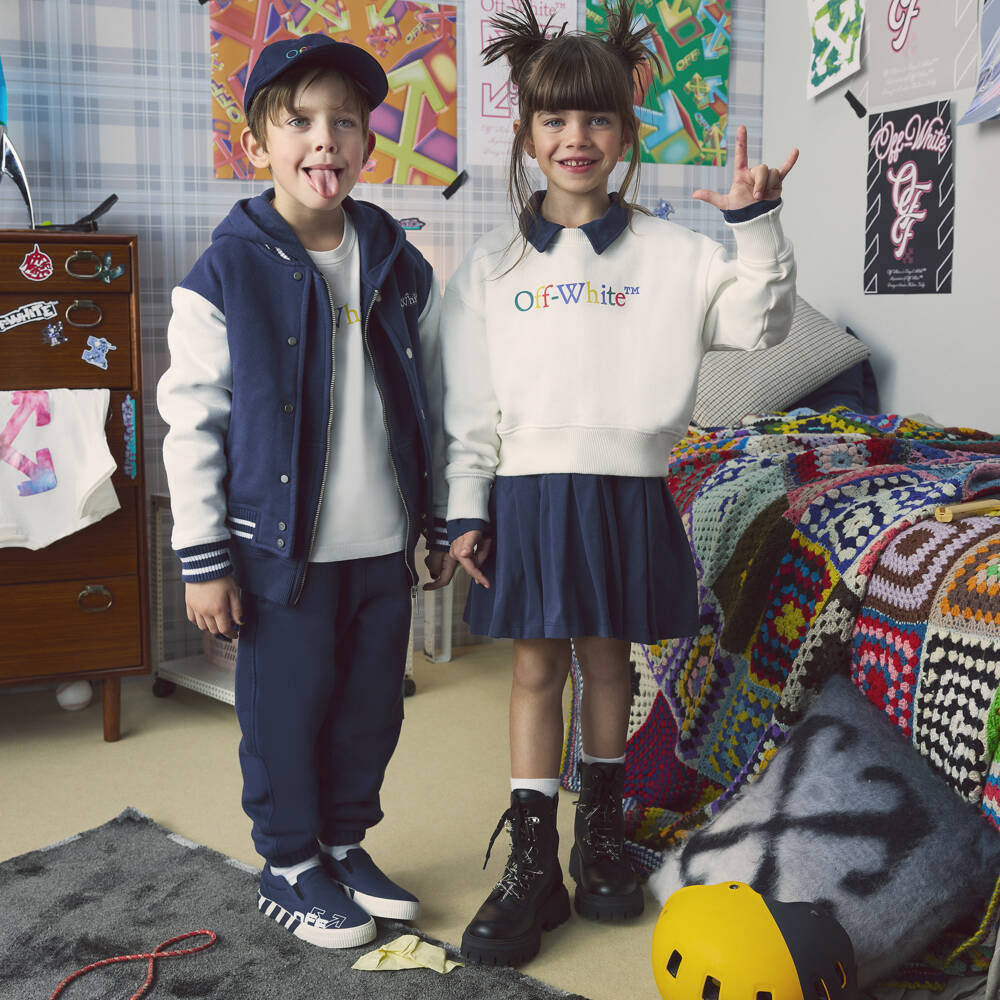 Off-White-Navy Polo Dress | Childrensalon Outlet