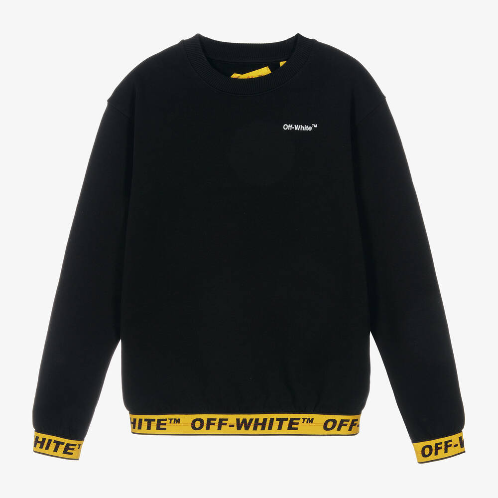 Off-White - Teen Black & Yellow Industrial Sweatshirt | Childrensalon