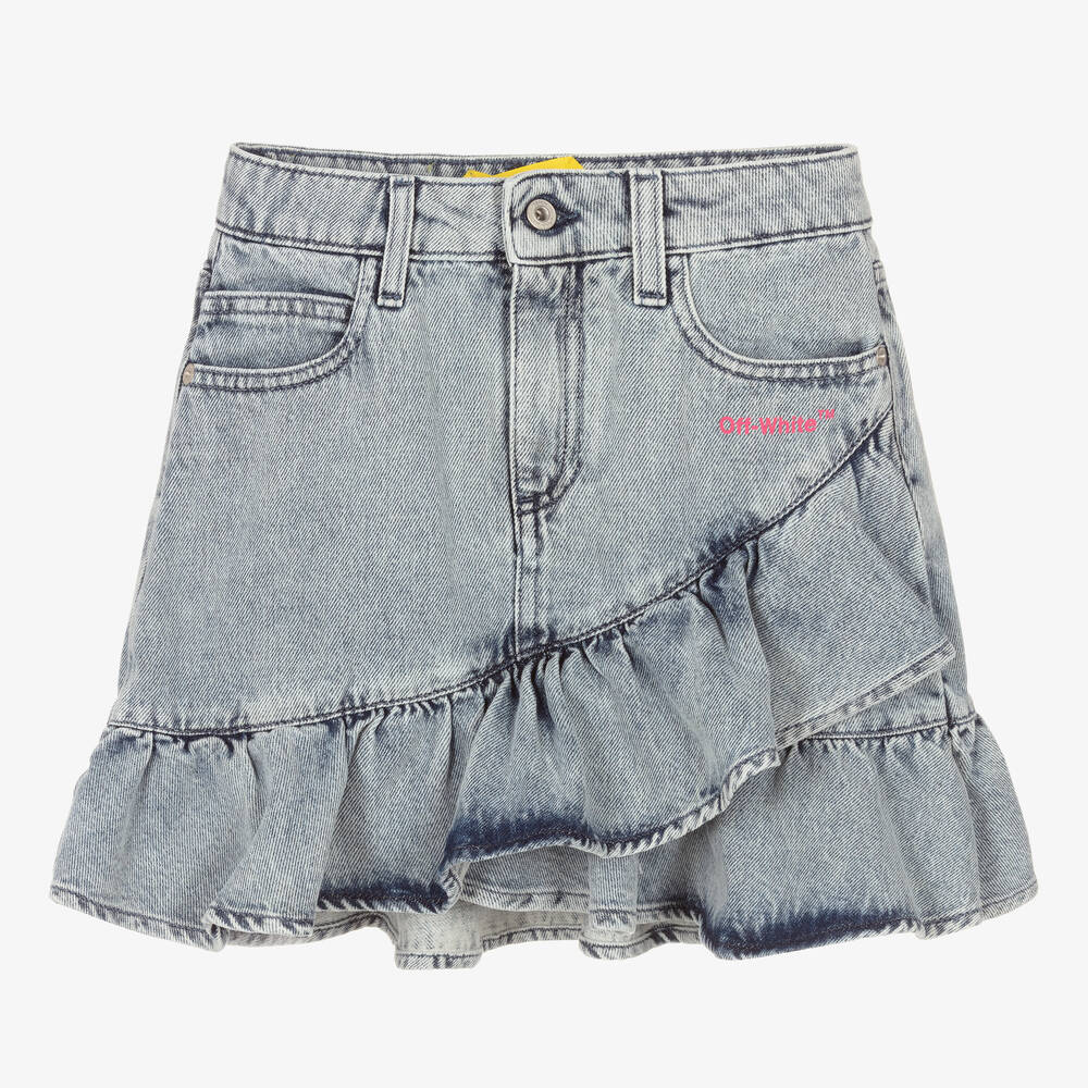 Off-White - Teen Girls Diagonals Denim Skirt | Childrensalon