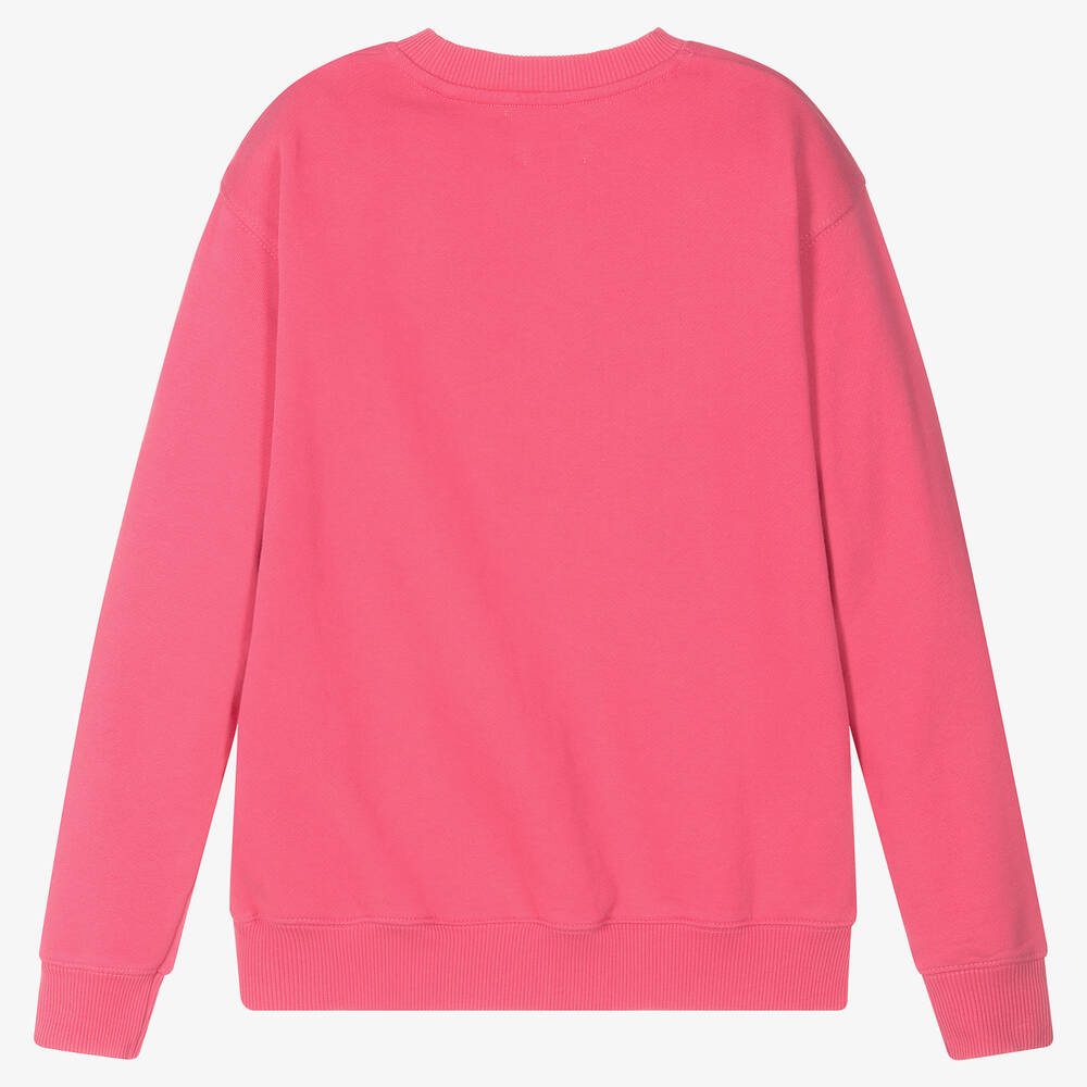 Off-White-سويتشيرت قطن جيرسي لون زهري تينز بناتي | Childrensalon Outlet