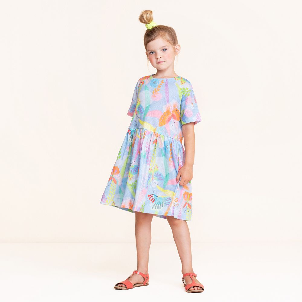 Oilily - Blue Butterfly Linen Dress 