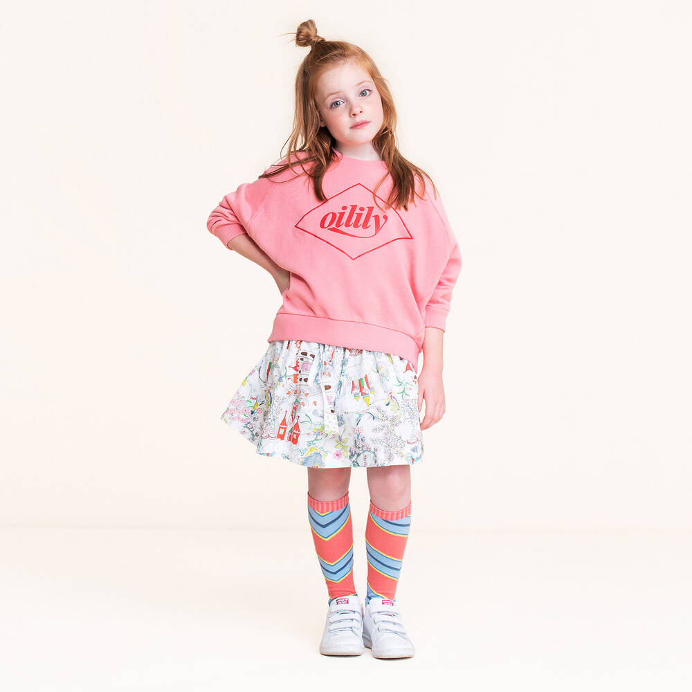 Oilily-Хлопковая юбка с принтом Fairytale | Childrensalon Outlet