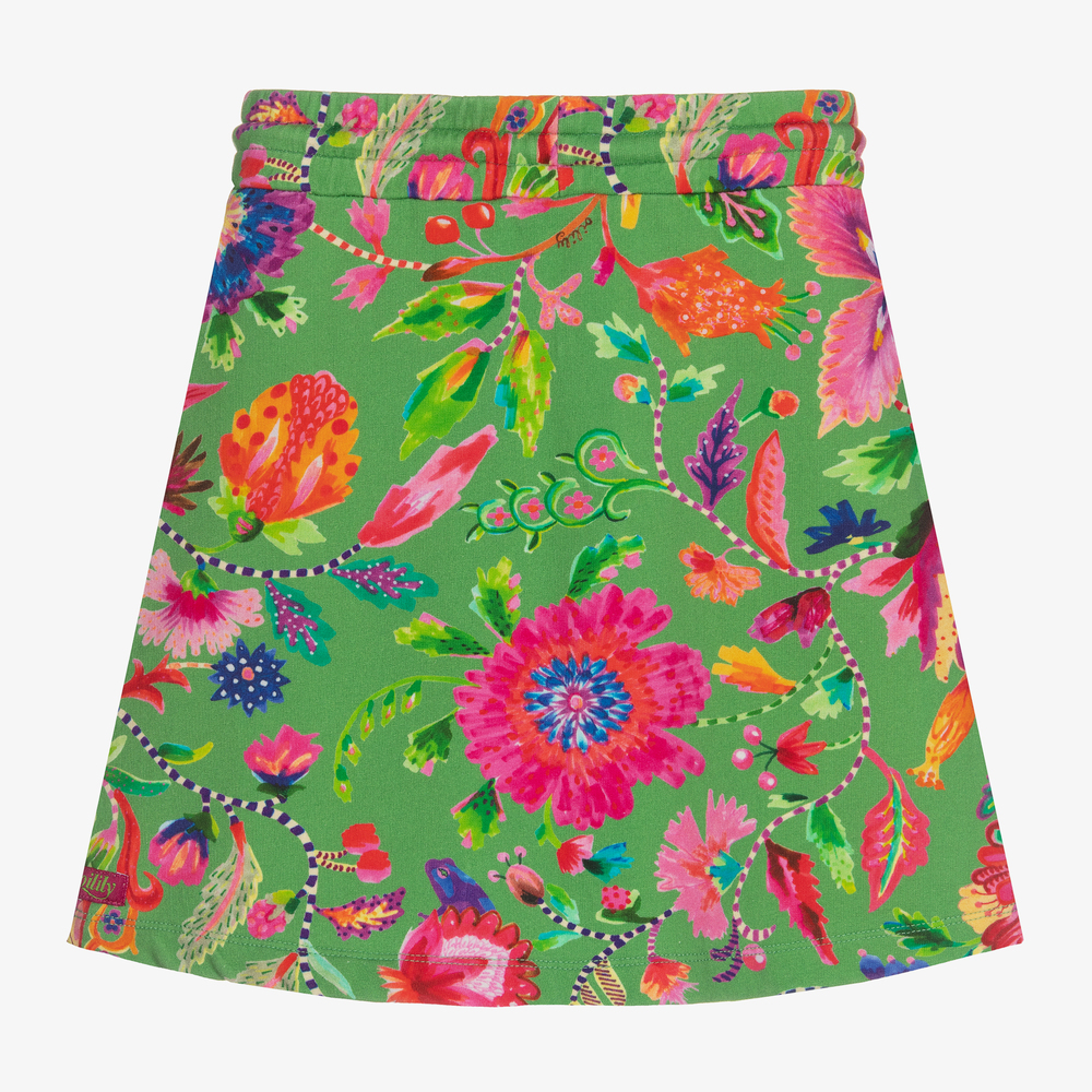 Oilily-Зеленая хлопковая юбка для девочек | Childrensalon Outlet