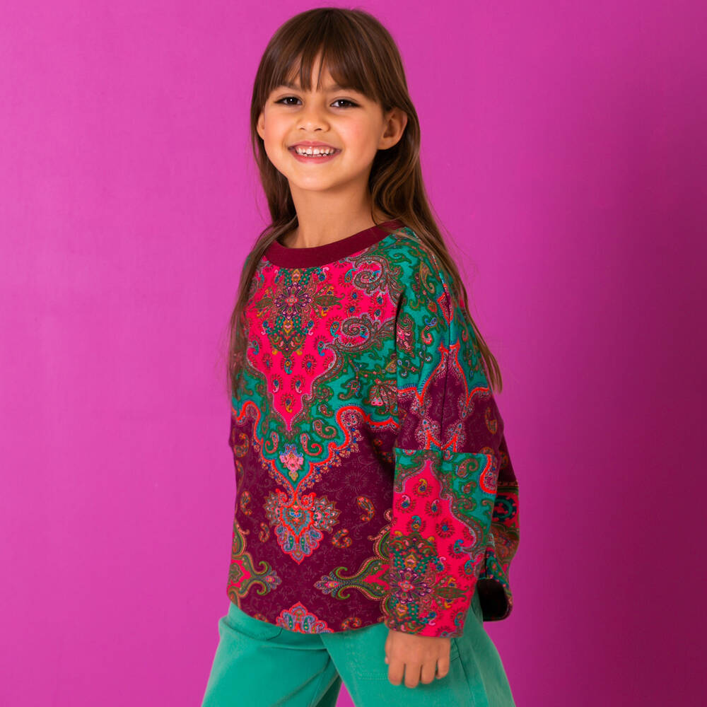 Oilily-Свитшот с принтом пейсли для девочек | Childrensalon Outlet