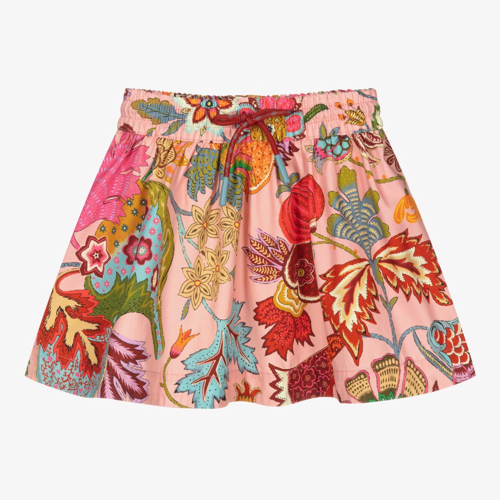 Oilily - Розовая юбка с цветами для девочек | Childrensalon