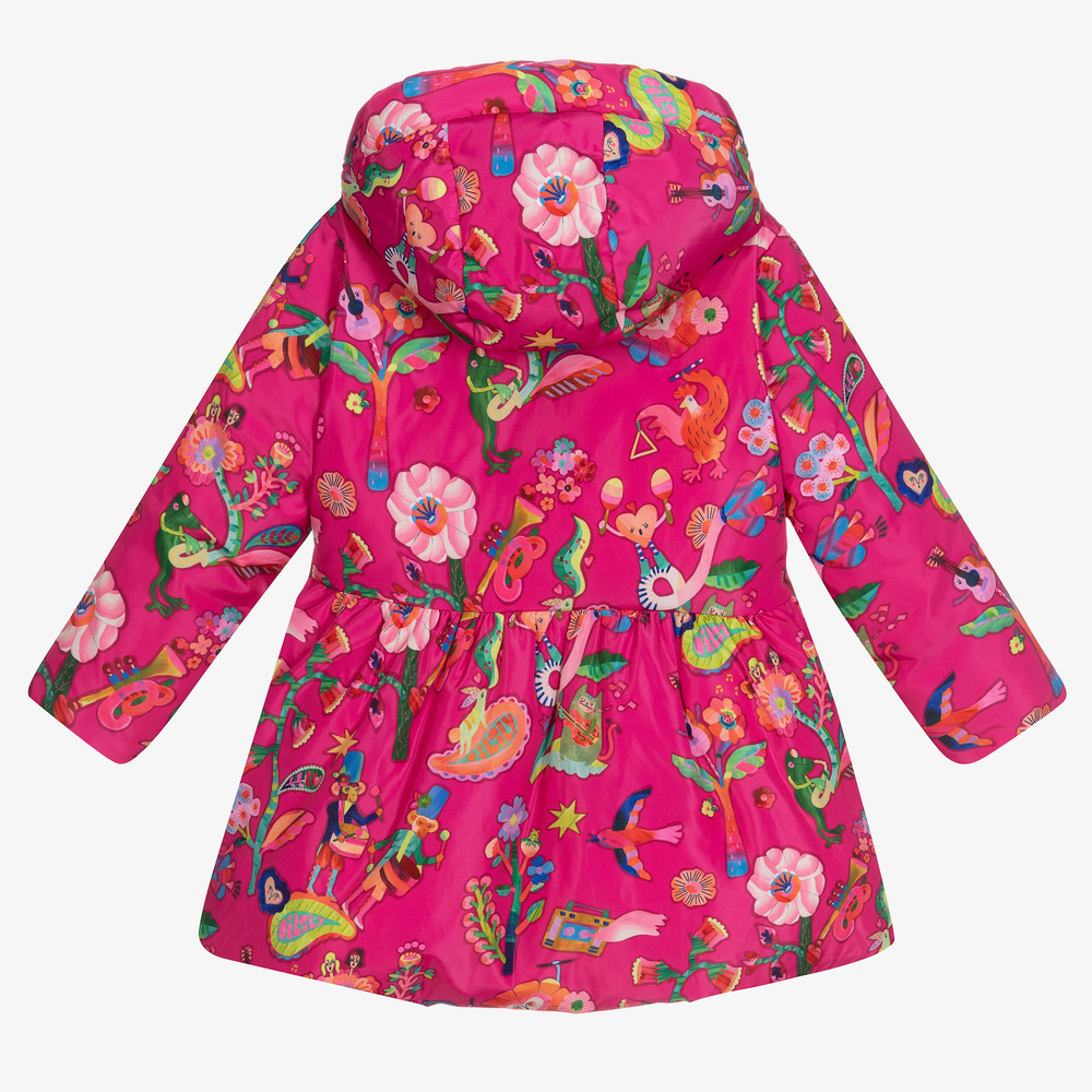 Oilily - Girls Pink Hooded Coat | Childrensalon Outlet