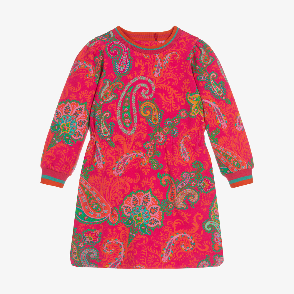 Oilily - Rosa Kleid mit Paisley-Print (M) | Childrensalon