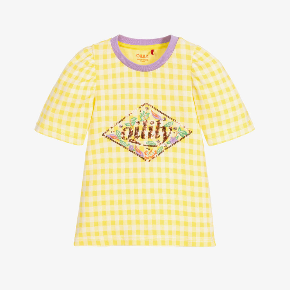 Oilily-Girls Yellow Cotton T-Shirt | Childrensalon Outlet