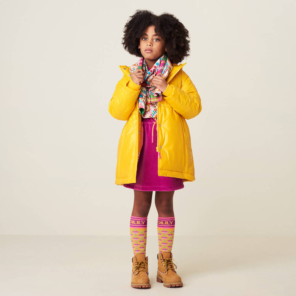 Oilily Girls Yellow Padded Raincoat Childrensalon Outlet