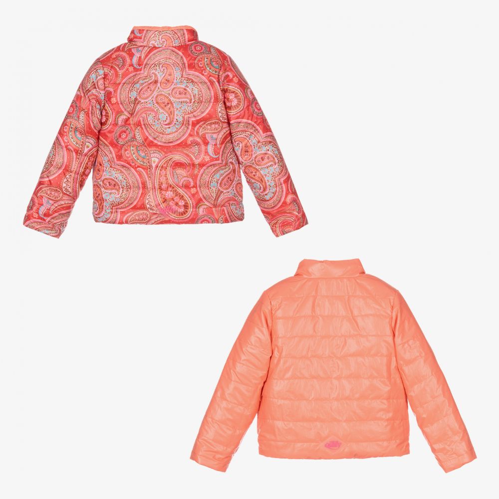Oilily Orange Paisley Reversible Jacket