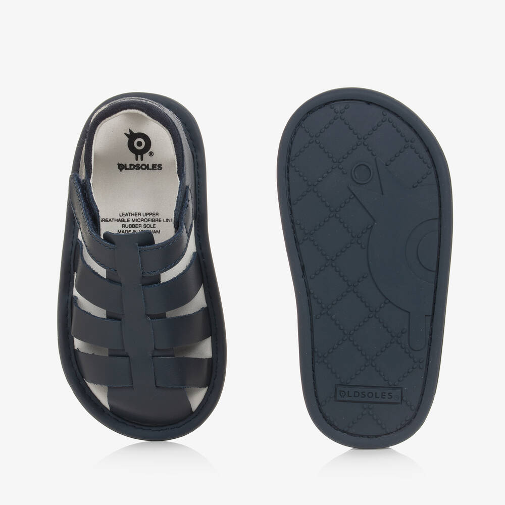 Old Soles-Baby Boys Blue Leather Sandals | Childrensalon Outlet