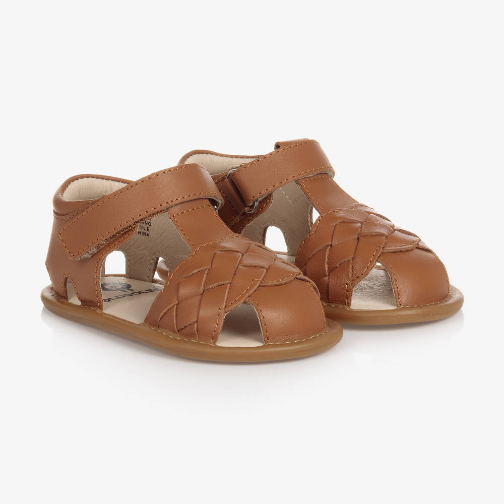 Old Soles - Baby Girls Brown First-Walker Sandals | Childrensalon
