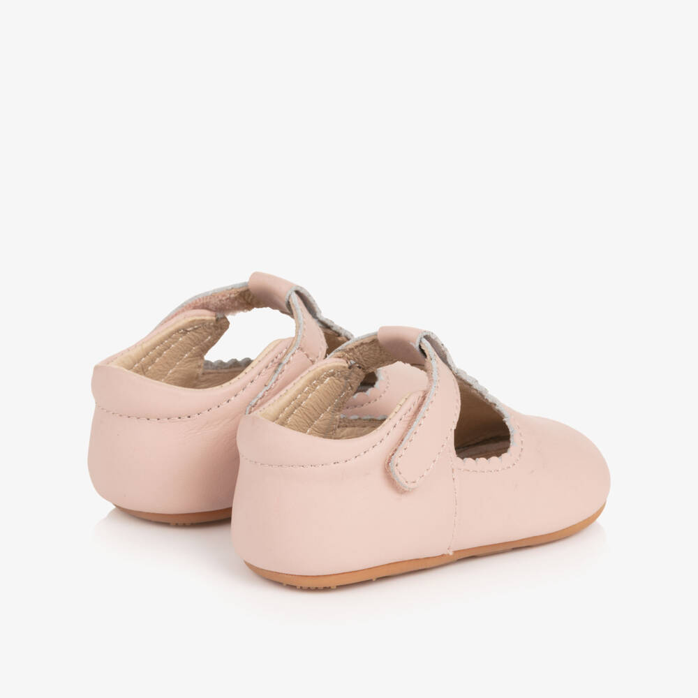 Old Soles-Baby Girls Pale Pink Leather Pre-Walker Shoes | Childrensalon Outlet