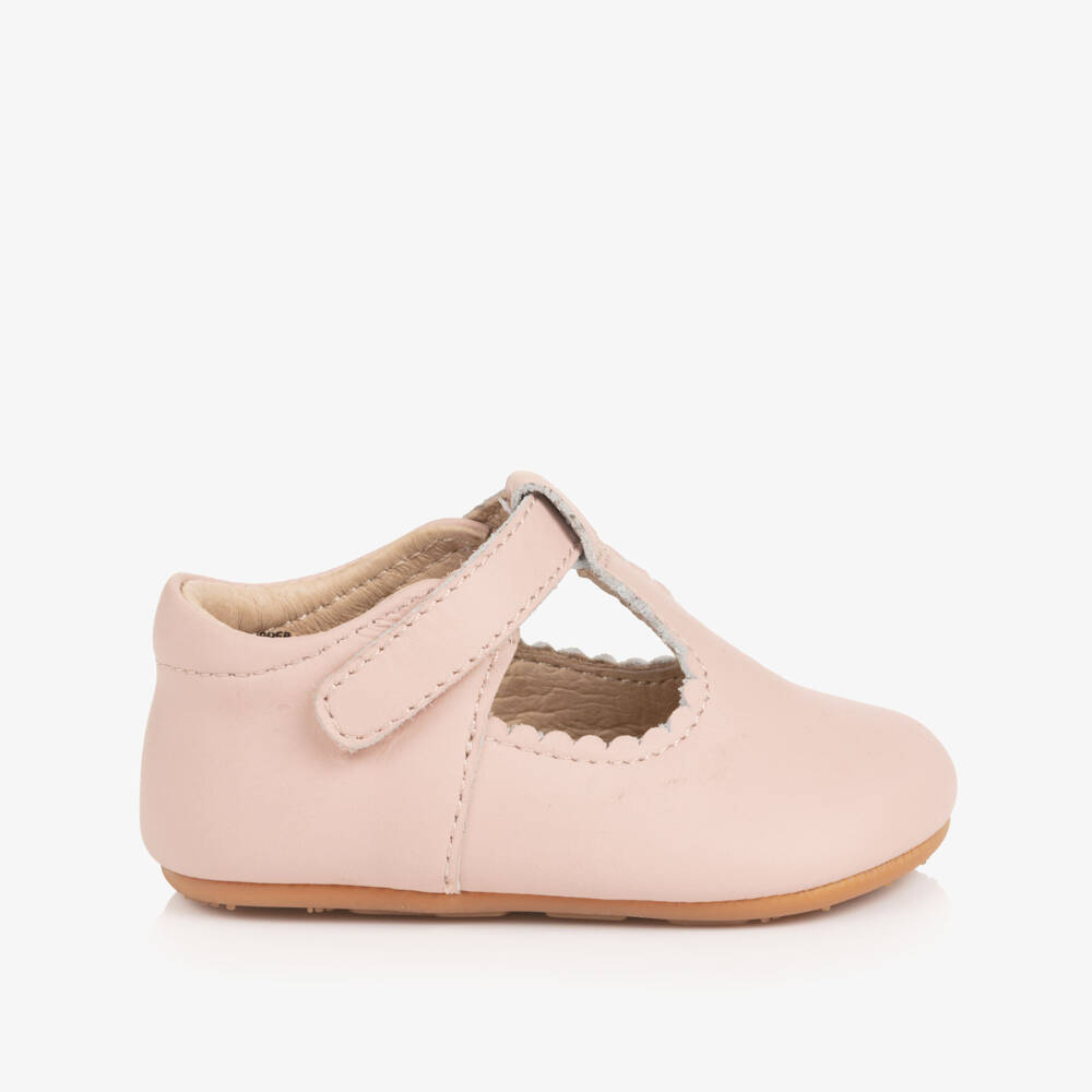Old Soles-Baby Girls Pale Pink Leather Pre-Walker Shoes | Childrensalon Outlet