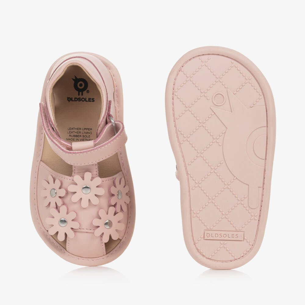Old Soles-Baby Girls Pink Leather Sandals | Childrensalon Outlet