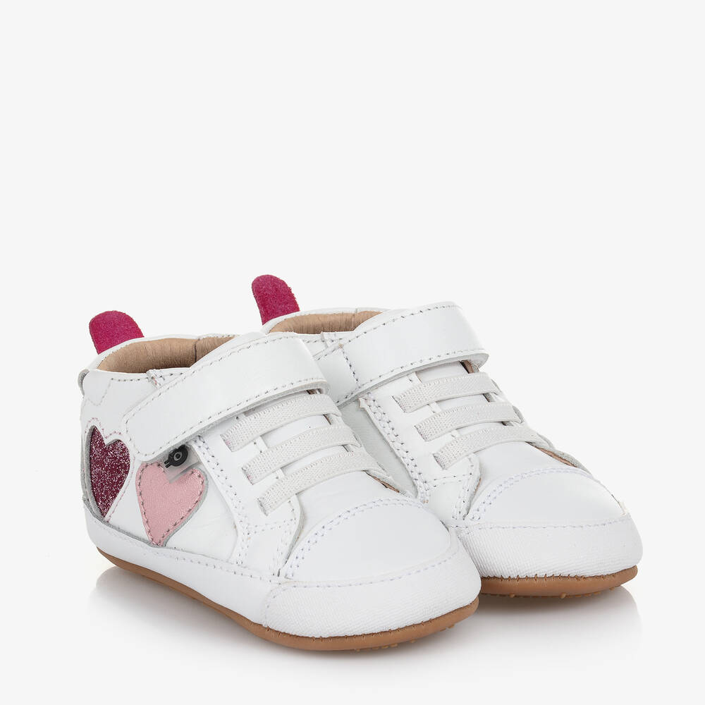 Old Soles - Белые кроссовки-пинетки для девочек | Childrensalon