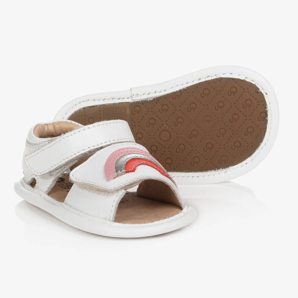 Old Soles - Baby Girls White Leather Sandals | Childrensalon