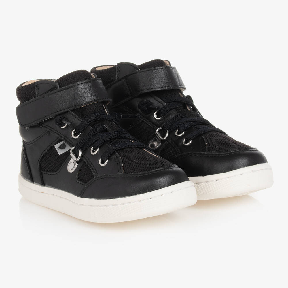 Old Soles - Black Leather High-Top Trainers | Childrensalon