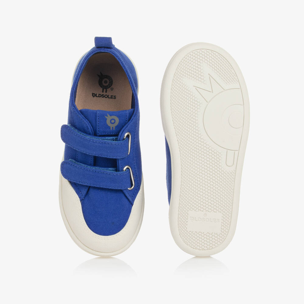 Old Soles-Blue Canvas Velcro Trainers | Childrensalon Outlet