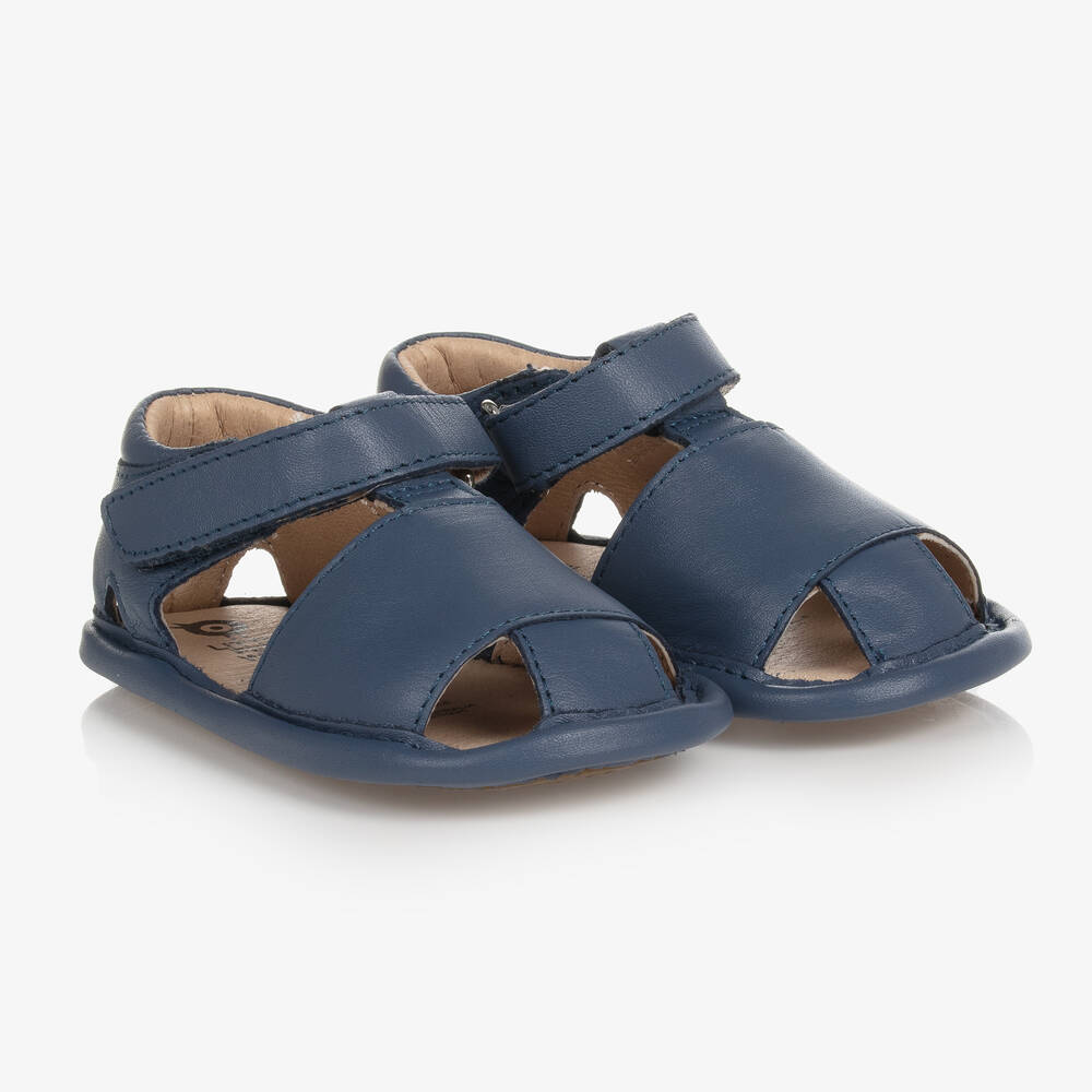 Old Soles - Sandales bleues en cuir bébé | Childrensalon