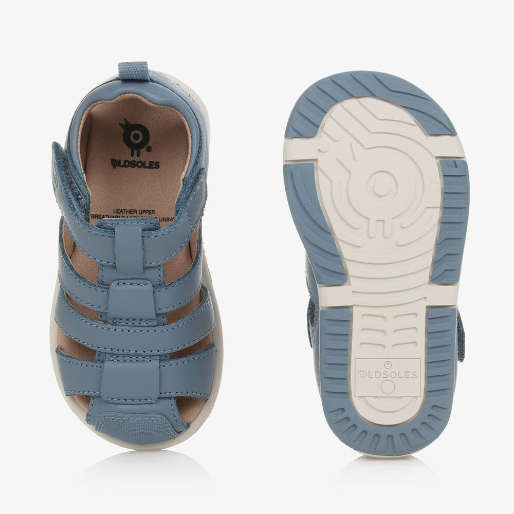 Old Soles-Blue Leather Baby Sandals | Childrensalon Outlet