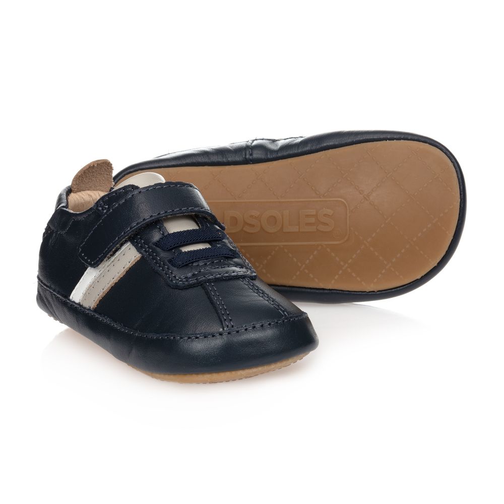 Old Soles-حذاء أطفال ولادي جلد لون كحلي | Childrensalon Outlet