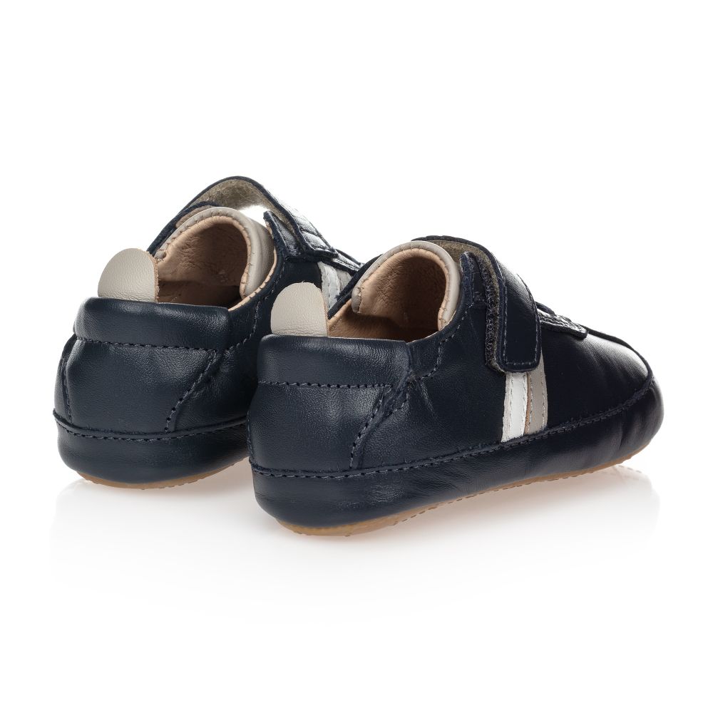 Old Soles-Blue Leather Baby Shoes | Childrensalon Outlet