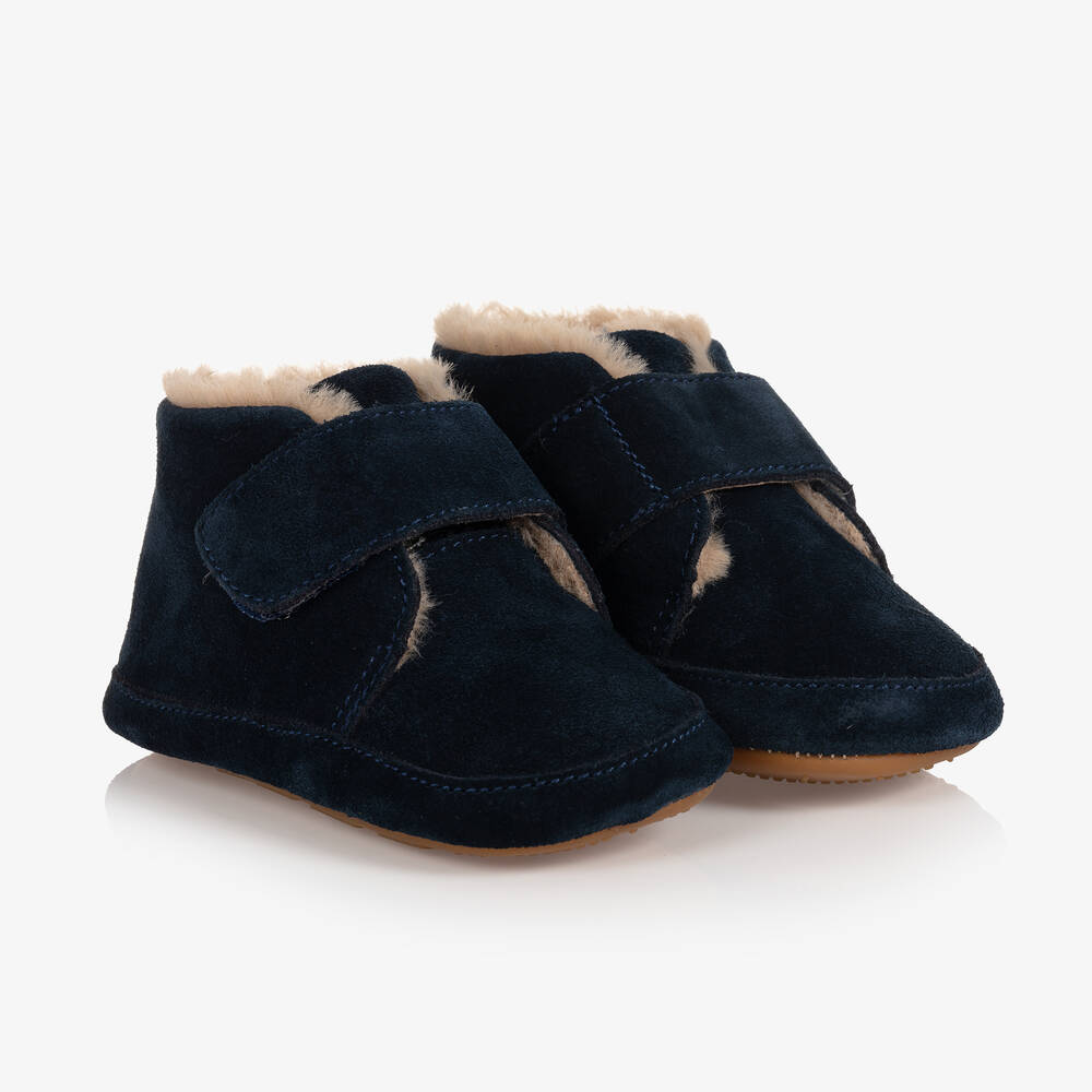 Old Soles - Blue Leather First Walker Boots | Childrensalon