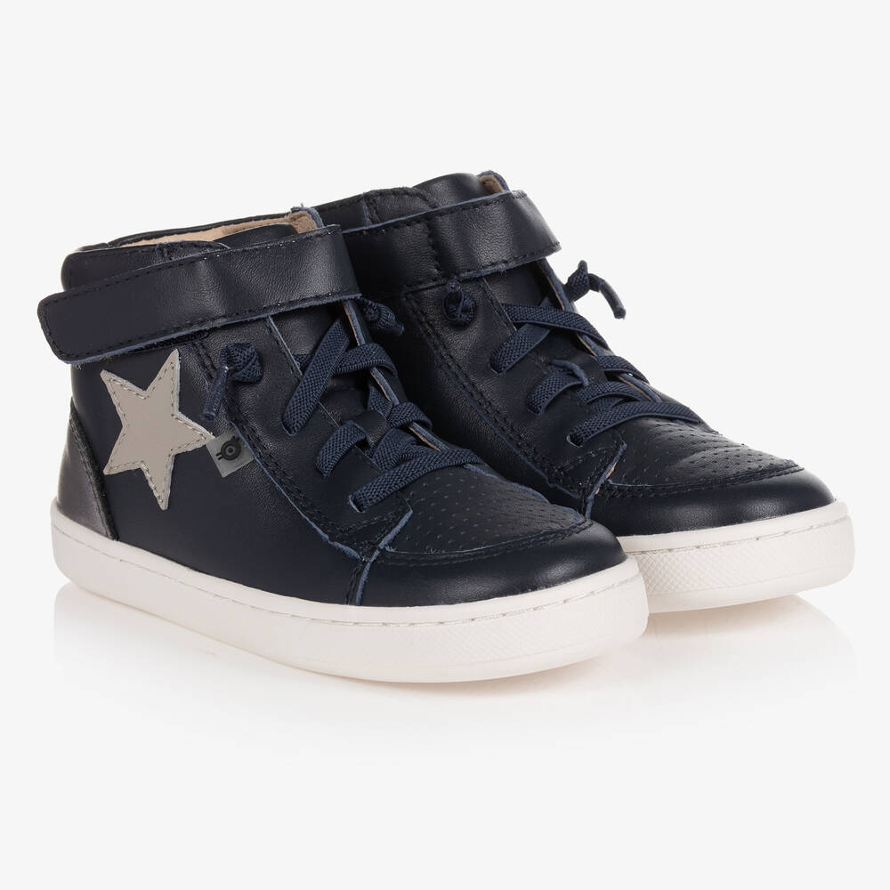 Old Soles - Boys Blue High-Top Trainers | Childrensalon