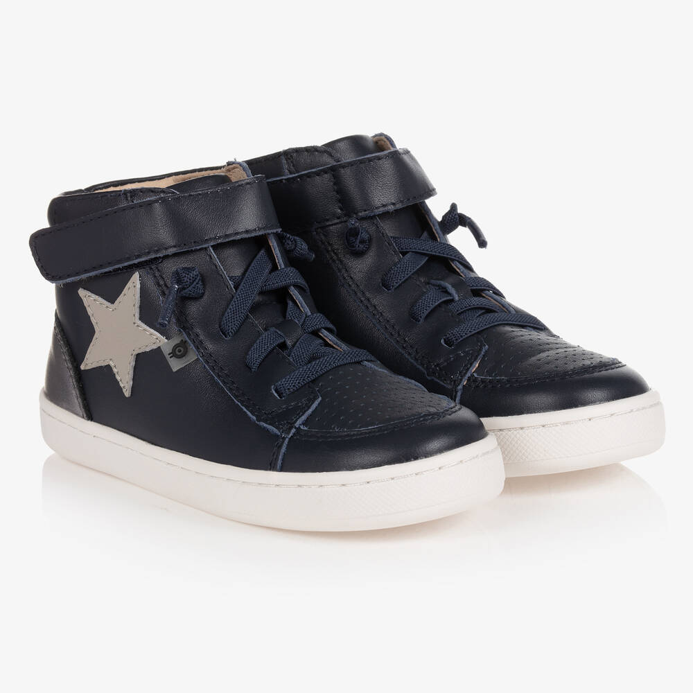 Old Soles-Boys Blue High-Top Trainers | Childrensalon Outlet