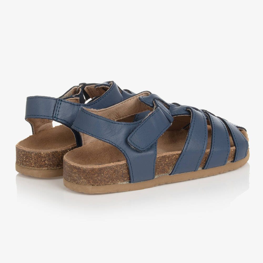 Old Soles-Boys Blue Leather Sandals | Childrensalon Outlet