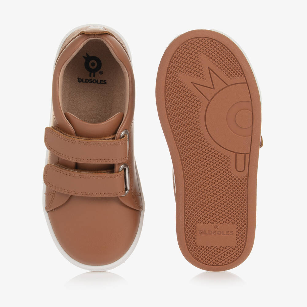 Old Soles-Boys Brown Leather Trainers | Childrensalon Outlet