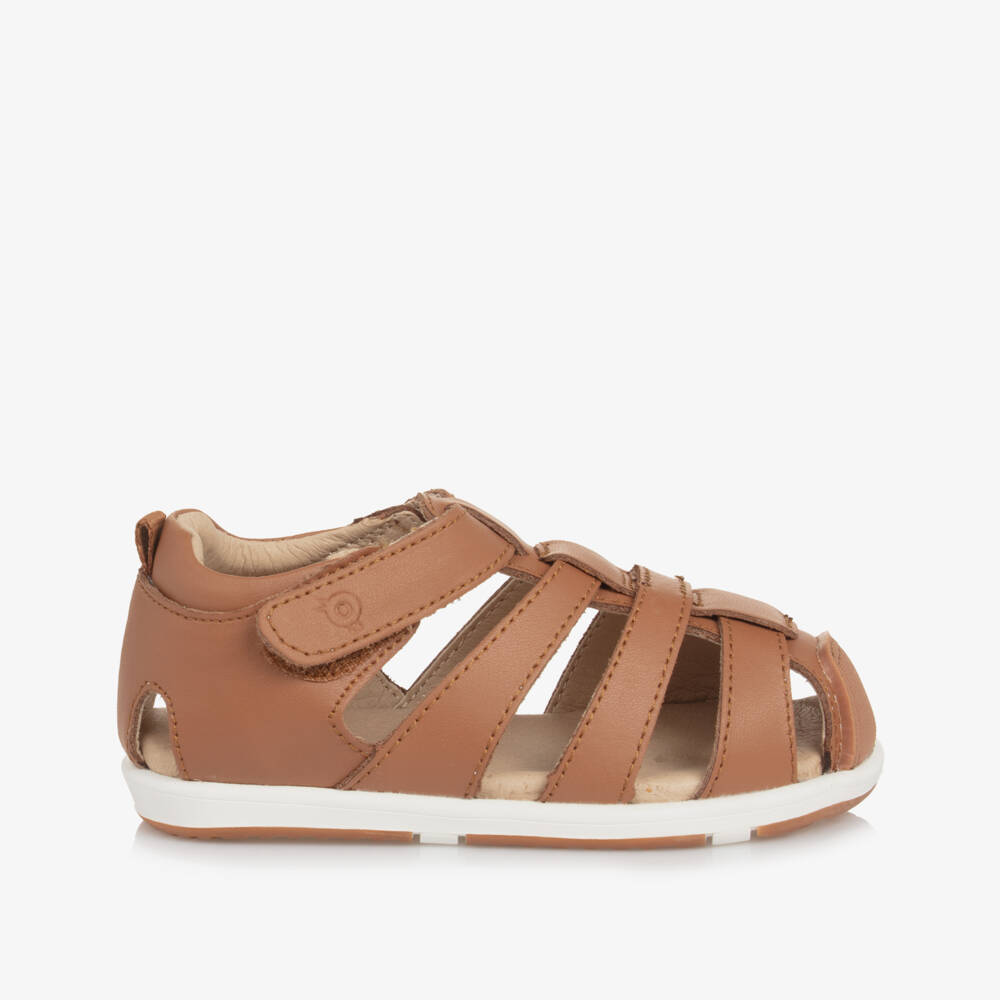 Old Soles-Boys Brown Leather Velcro Walkers | Childrensalon Outlet