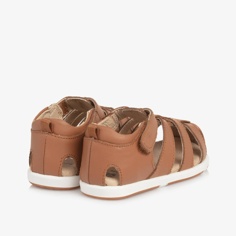 Old Soles-Boys Brown Leather Velcro Walkers | Childrensalon Outlet
