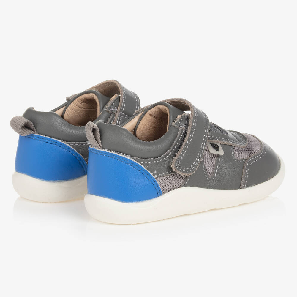أولد سولز-Boys Grey Leather First Walker Shoes | Childrensalon Outlet