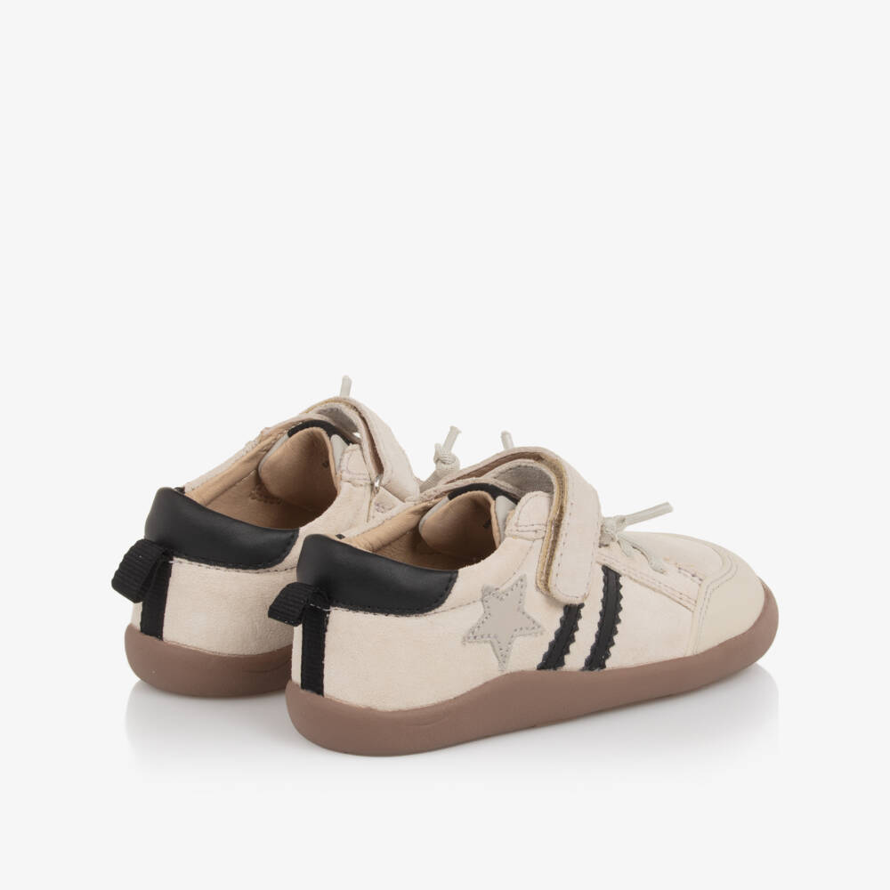 Old Soles-Boys Ivory and Navy Trainers | Childrensalon Outlet