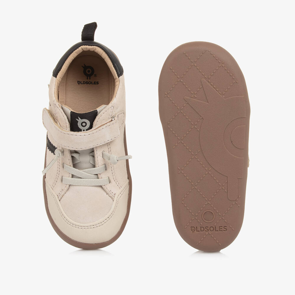 Old Soles-Boys Ivory and Navy Trainers | Childrensalon Outlet