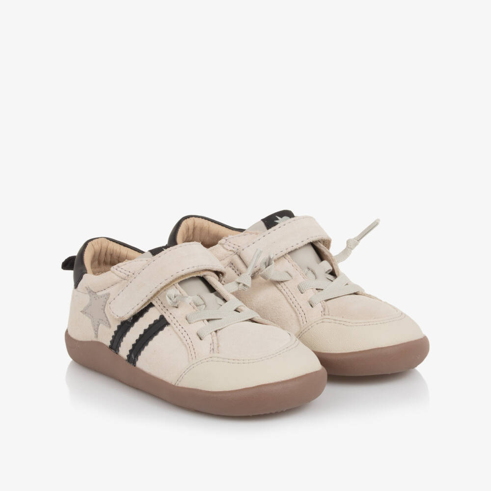 Old Soles-Boys Ivory and Navy Trainers | Childrensalon Outlet