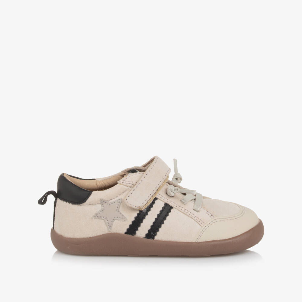 Old Soles-Boys Ivory and Navy Trainers | Childrensalon Outlet