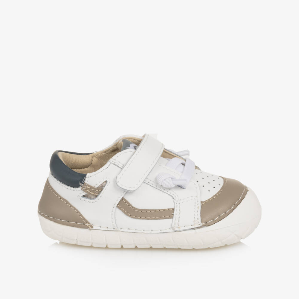 Old Soles-Boys Ivory & Beige Leather Walkers | Childrensalon Outlet