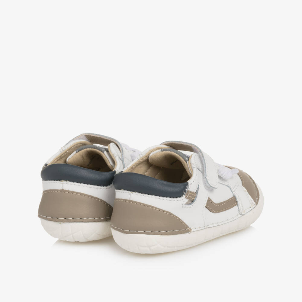 Old Soles-Boys Ivory & Beige Leather Walkers | Childrensalon Outlet