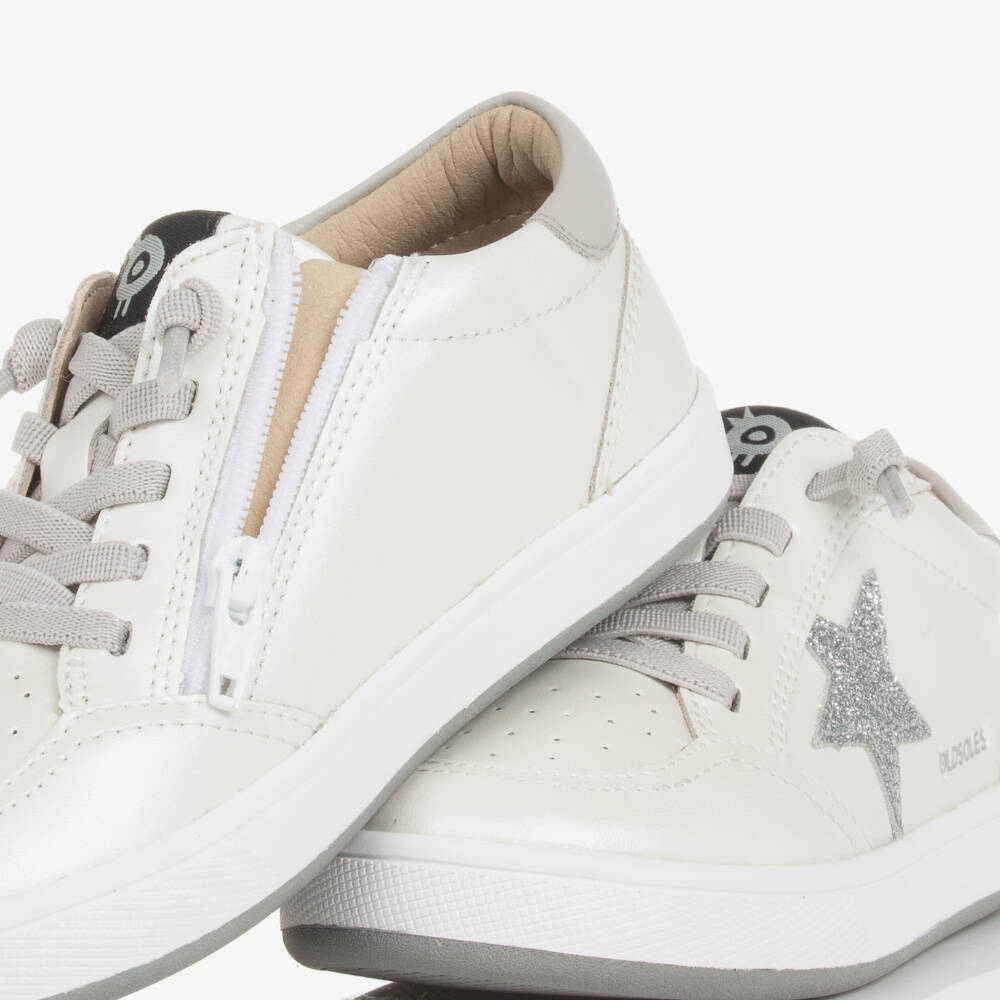 Old Soles-Boys Ivory Leather Star Sneakers | Childrensalon Outlet