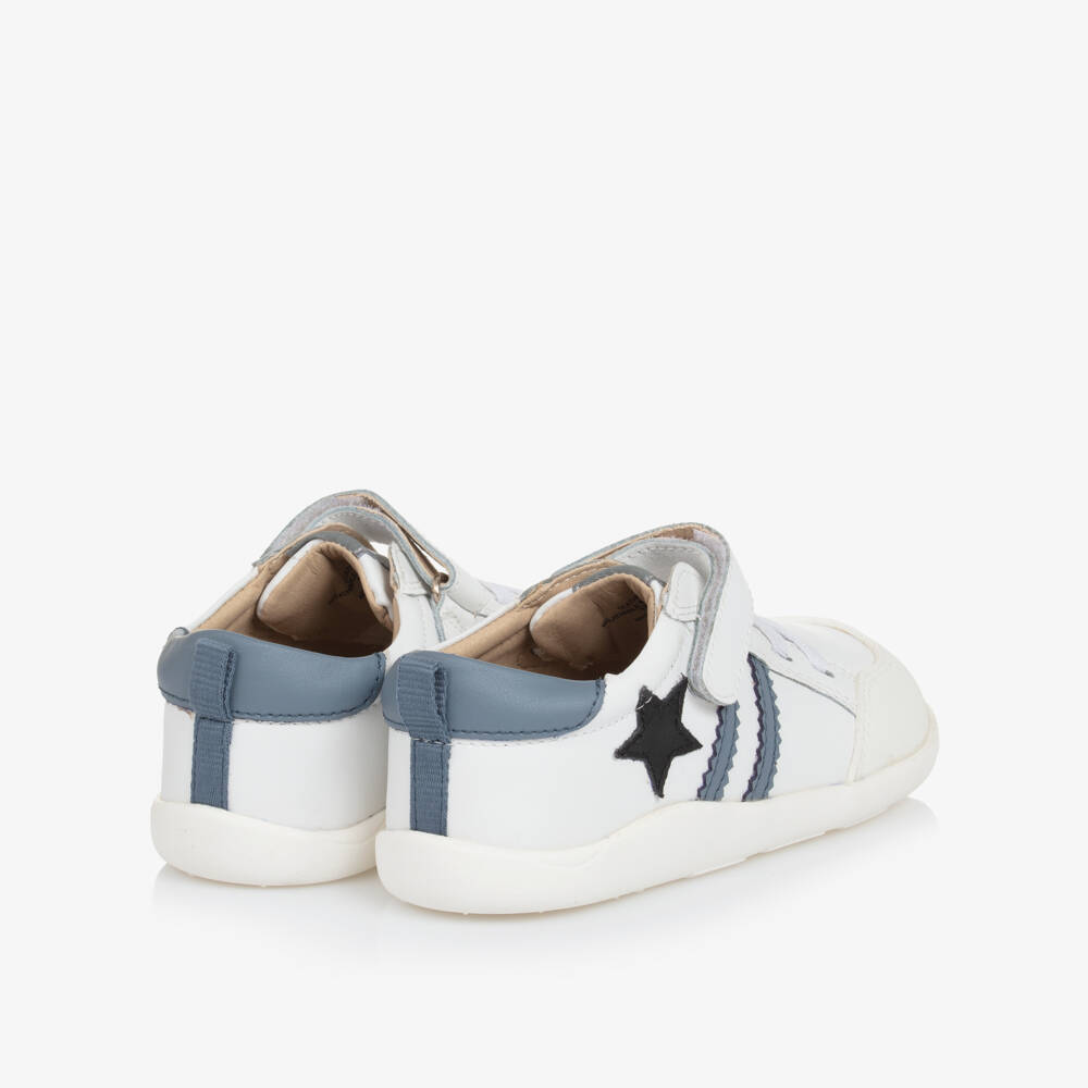 Old Soles-Boys Ivory & Navy Leather Walkers | Childrensalon Outlet