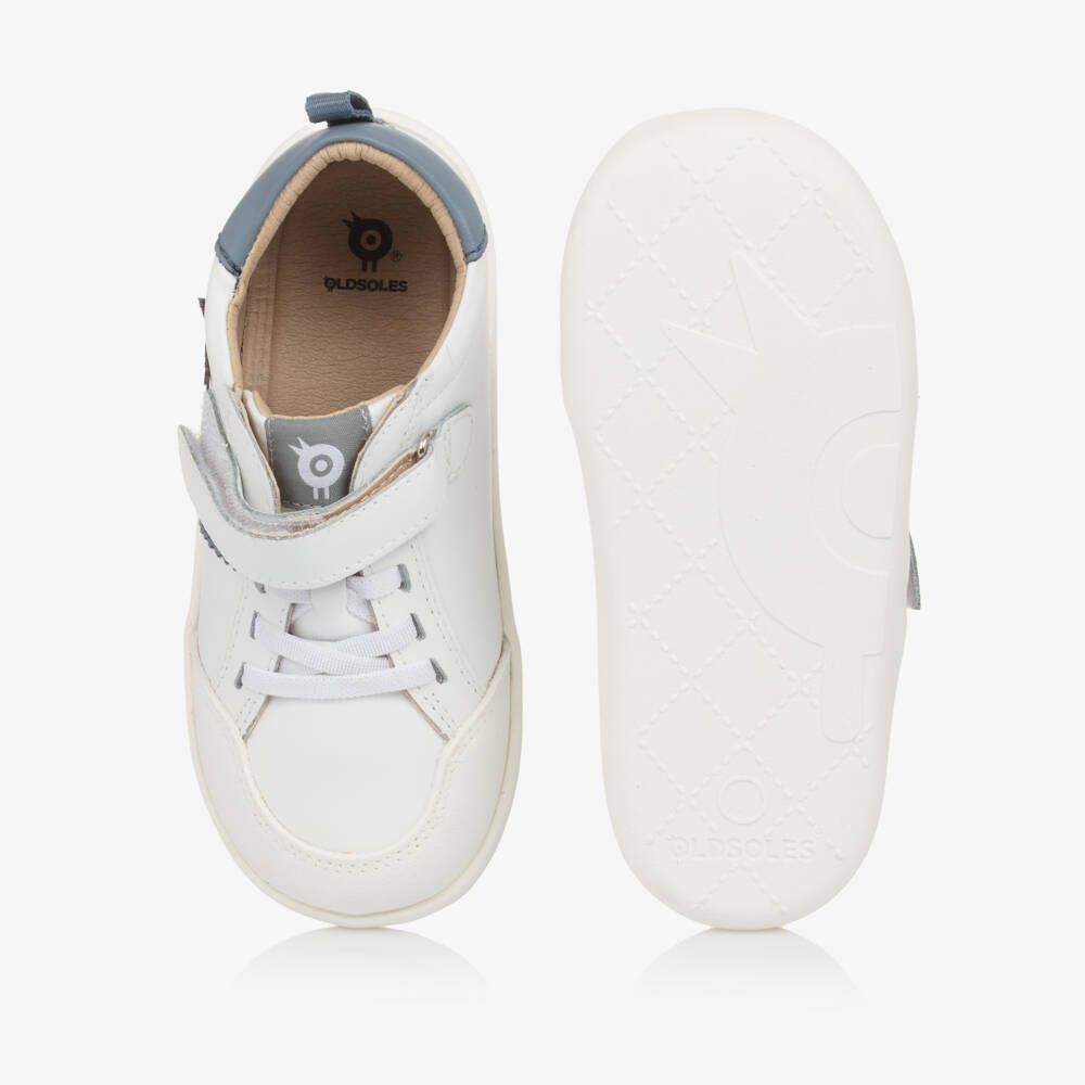 Old Soles-Boys Ivory & Navy Leather Walkers | Childrensalon Outlet