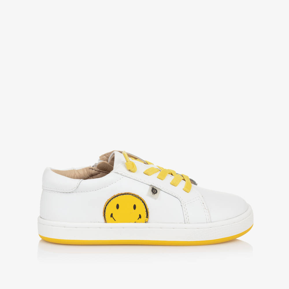 Old Soles-Boys Ivory Smiley Face Sneakers | Childrensalon Outlet