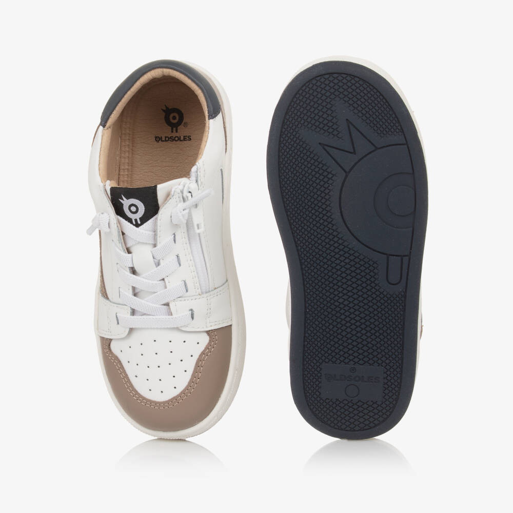 Old Soles-Кремовые и серо-коричневые кожаные туфли для мальчиков | Childrensalon Outlet