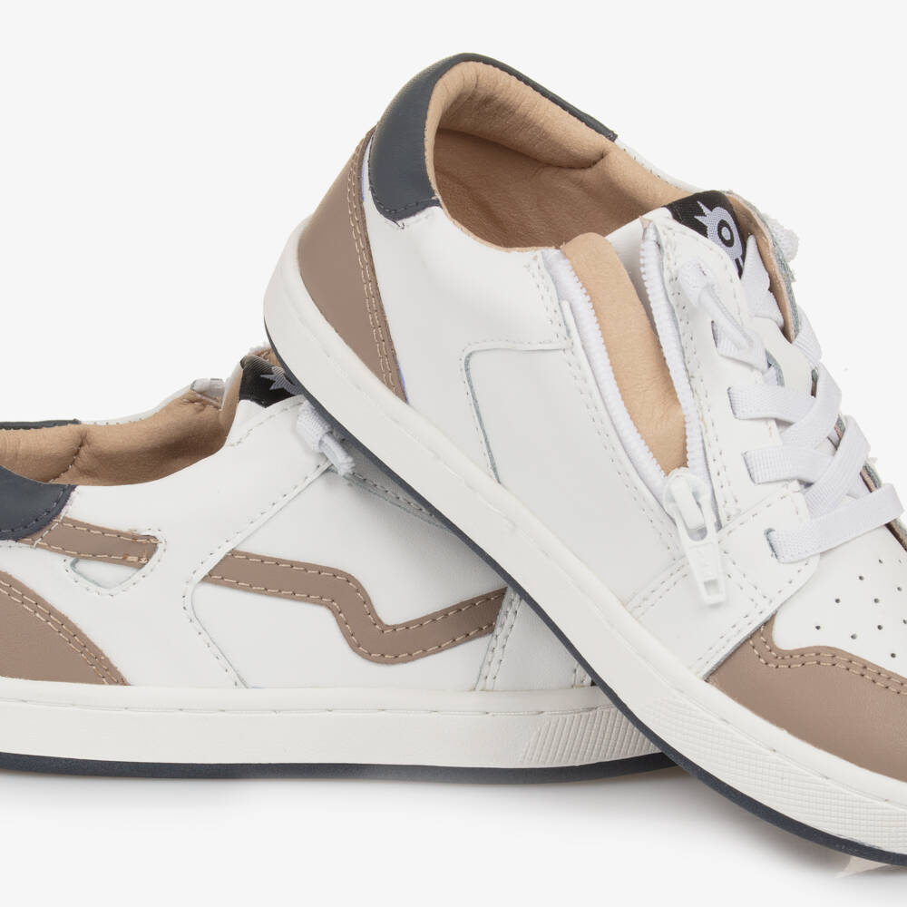 Old Soles-Кремовые и серо-коричневые кожаные туфли для мальчиков | Childrensalon Outlet