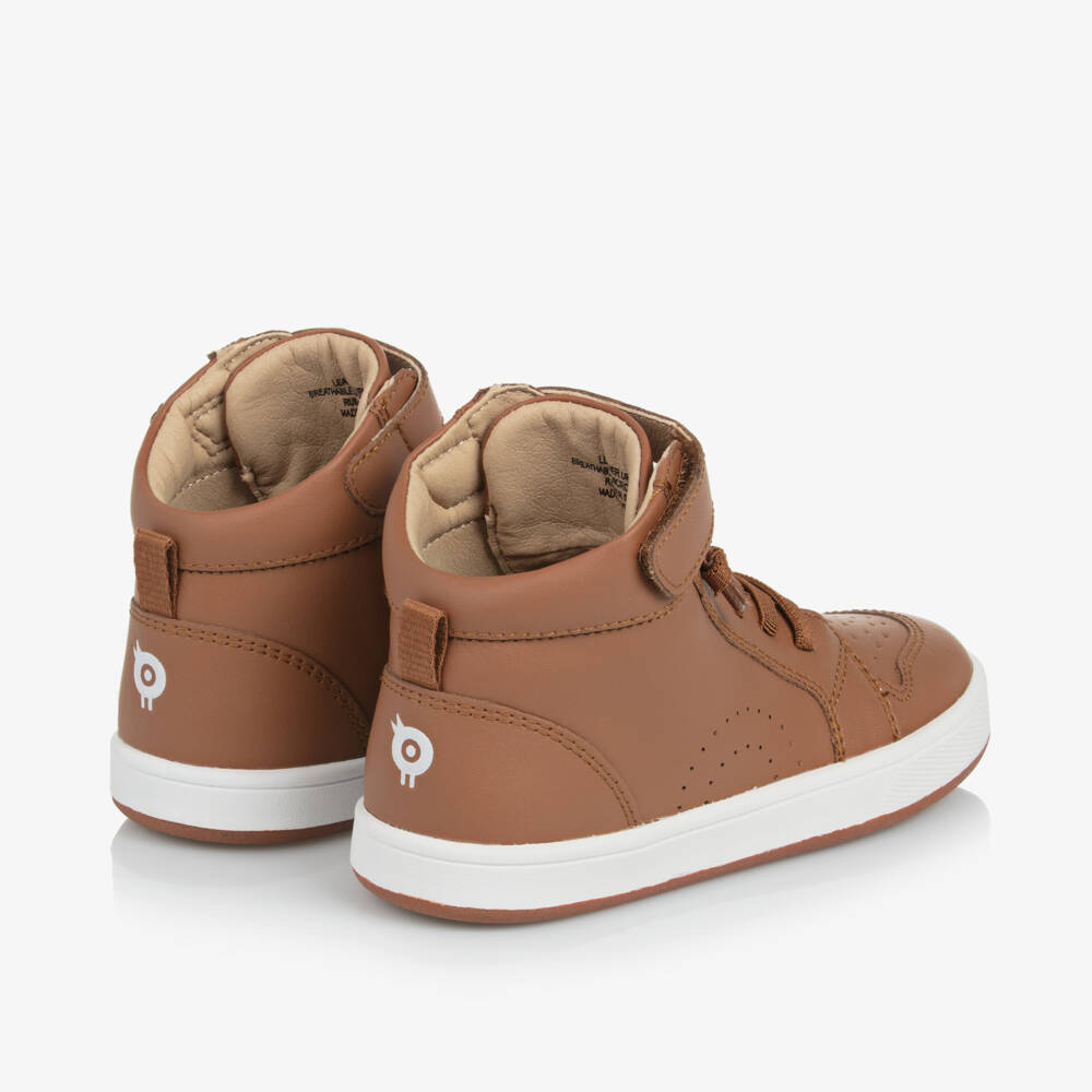 Old Soles-Boys Leather Tan High-Tops | Childrensalon Outlet