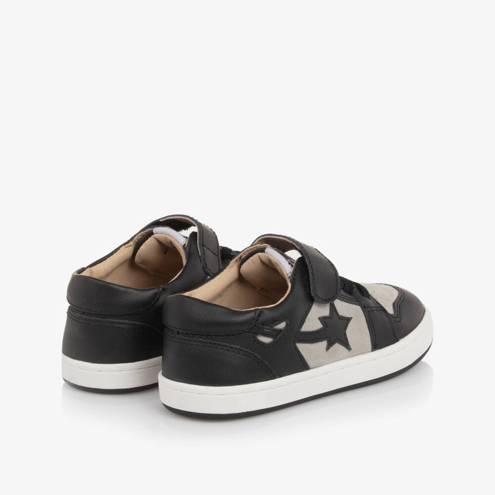 Old Soles-Boys Monochrome Leather Trainers | Childrensalon Outlet